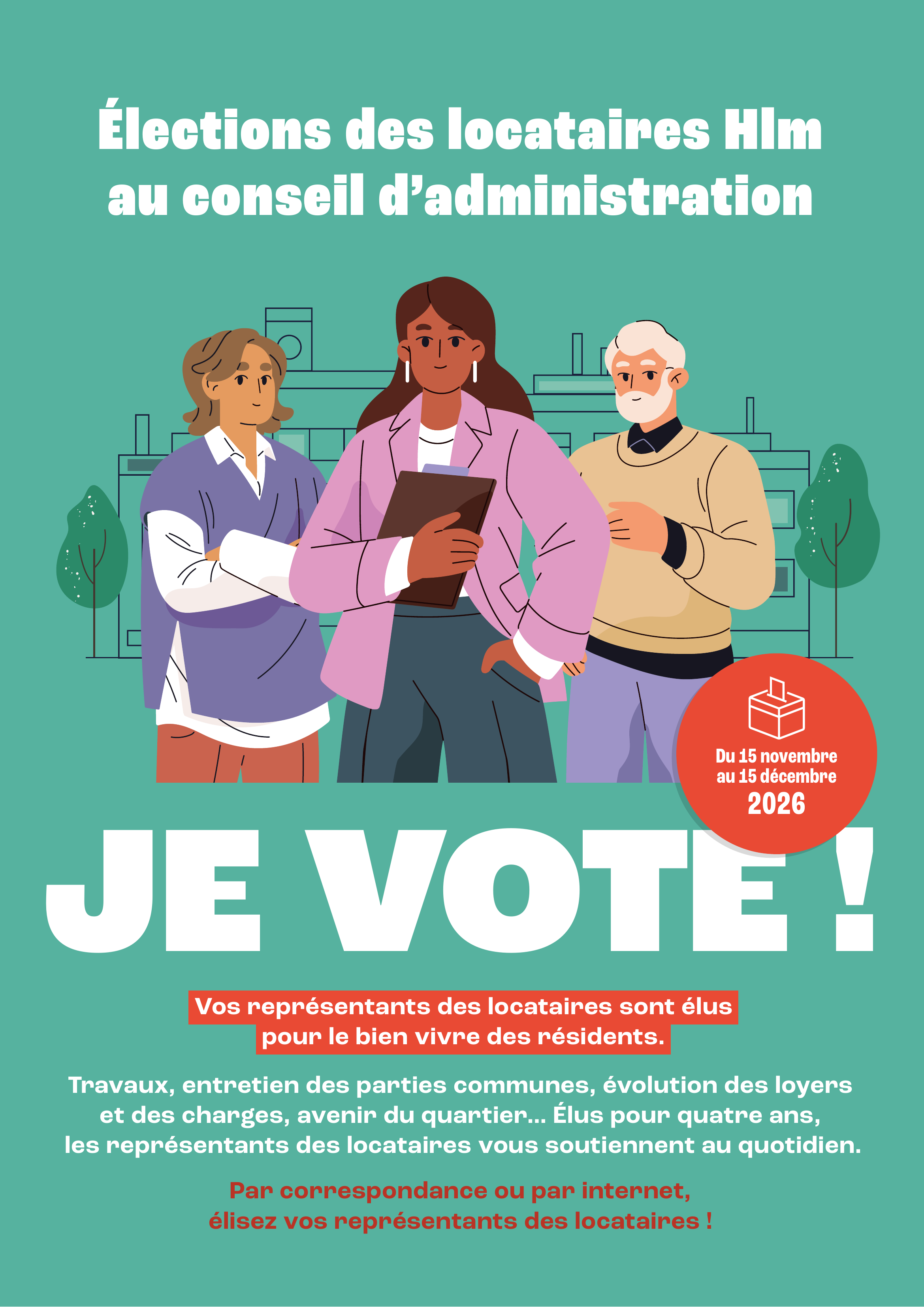 Affiche elections locataires hlm 2026 image